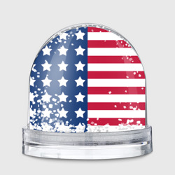Игрушка Снежный шар USA flag американский флаг