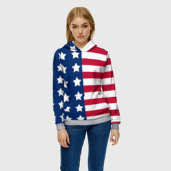 Женская толстовка 3D USA flag американский флаг - фото 2