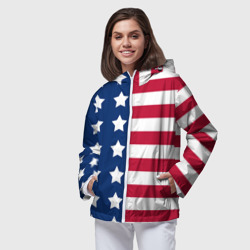 Женская ветровка 3D USA flag американский флаг - фото 2