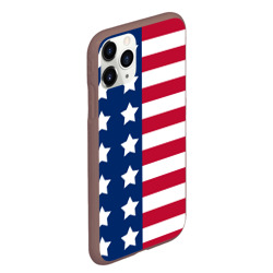 Чехол для iPhone 11 Pro Max матовый USA flag американский флаг - фото 2