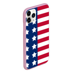 Чехол для iPhone 11 Pro Max матовый USA flag американский флаг - фото 2