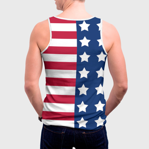 Мужская майка 3D USA flag американский флаг, цвет 3D печать - фото 4