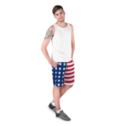 Мужские шорты 3D USA FLAG \ АМЕРИКАНСКИЙ ФЛАГ - фото 2