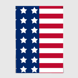 Постер USA flag американский флаг