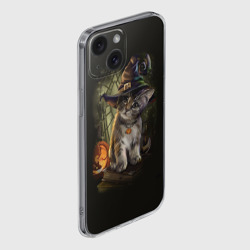 Чехол для iPhone 15 силиконовый с защитой камеры Ведьмин котенок - фото 2