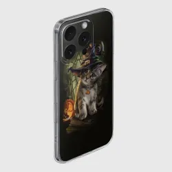 Чехол для iPhone 16 Pro Max силиконовый с защитой камеры Ведьмин котенок - фото 2