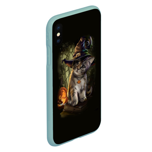 Чехол для iPhone XS Max матовый с принтом Ведьмин котенок, вид сбоку #3