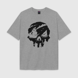 Женская футболка Oversize хлопок texturе Sea of thieves