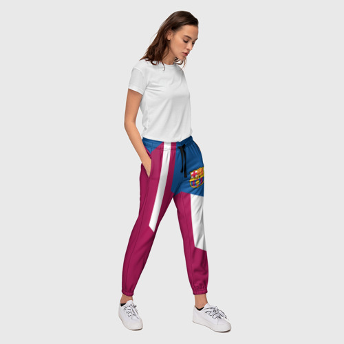 Женские брюки 3D FC Barcelona 2018, цвет 3D печать - фото 5