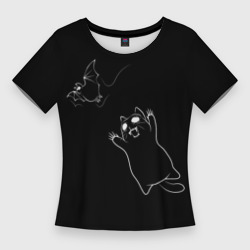 Женская футболка 3D Slim Cat Monster