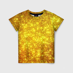 Детская футболка 3D Золотой блеск