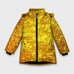 Зимняя куртка для девочек 3D Золотой блеск