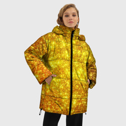 Женская зимняя куртка Oversize Золотой блеск - фото 2