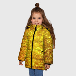 Зимняя куртка для девочек 3D Золотой блеск - фото 2