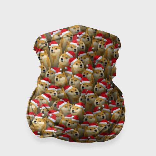 Бандана-труба 3D Новогодние собаки, цвет 3D печать