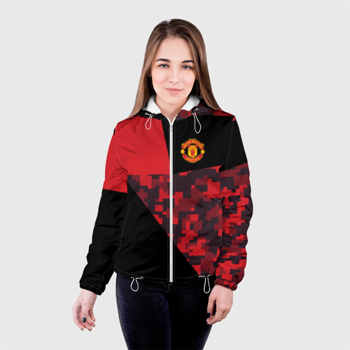 Женская куртка 3D Manchester United 2018 Sport, цвет белый - фото 3