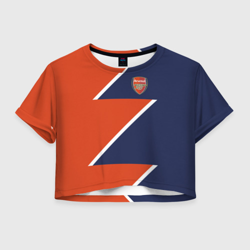 Женская футболка Crop-top 3D FC Arsenal 2018 Storm, цвет 3D печать