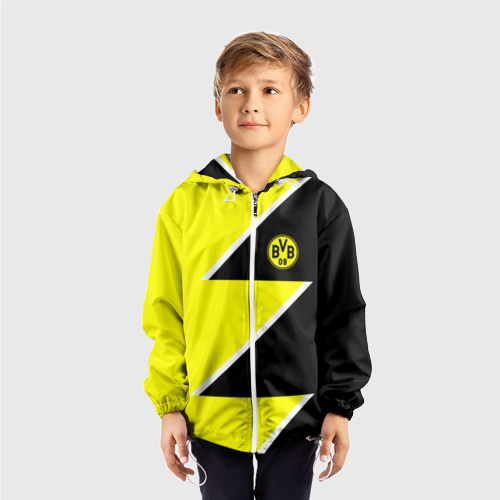 Детская ветровка 3D Borussia Dortmund 2018 Storm, цвет белый - фото 3