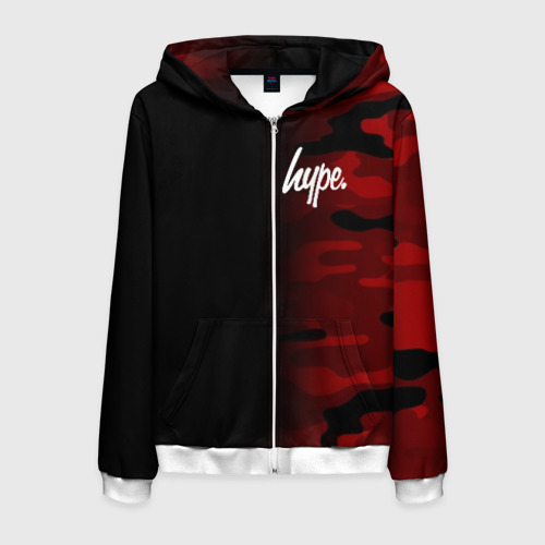 Мужская Толстовка на молнии Hype Military Black Red (3D)