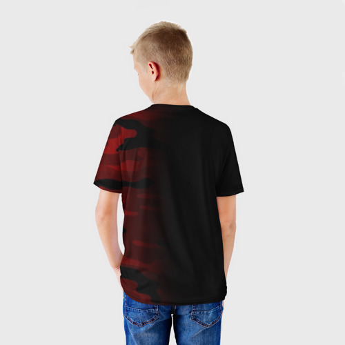 Детская футболка 3D Hype Military Black Red, цвет 3D печать - фото 4