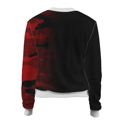 Женский бомбер 3D Hype Military Black Red, цвет белый - фото 2