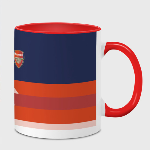 Кружка с полной запечаткой FC Arsenal 2018 New, цвет белый + красный