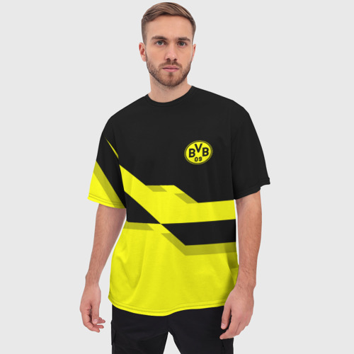 Мужская футболка oversize 3D FC Borussia Dortmund 2018, цвет 3D печать - фото 3