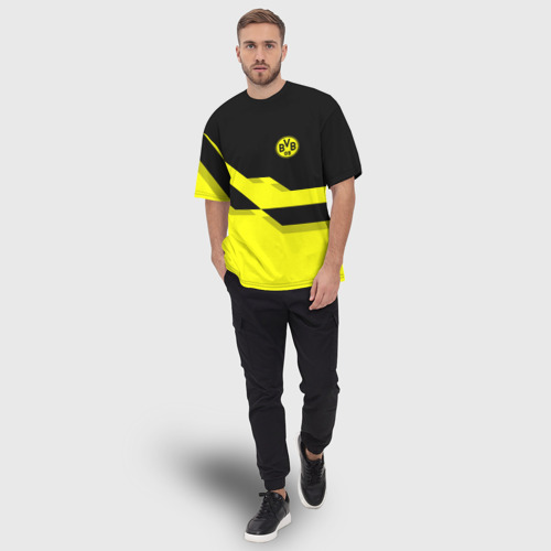 Мужская футболка oversize 3D FC Borussia Dortmund 2018, цвет 3D печать - фото 5