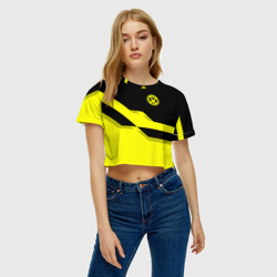 Женская футболка Crop-top 3D FC Borussia Dortmund 2018 - фото 2