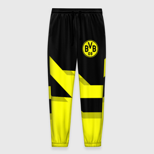 Мужские брюки 3D с принтом FC Borussia Dortmund 2018, вид спереди #2