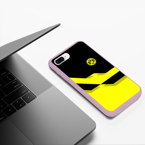 Чехол для iPhone 7Plus/8 Plus матовый FC Borussia Dortmund 2018, цвет розовый - фото 5