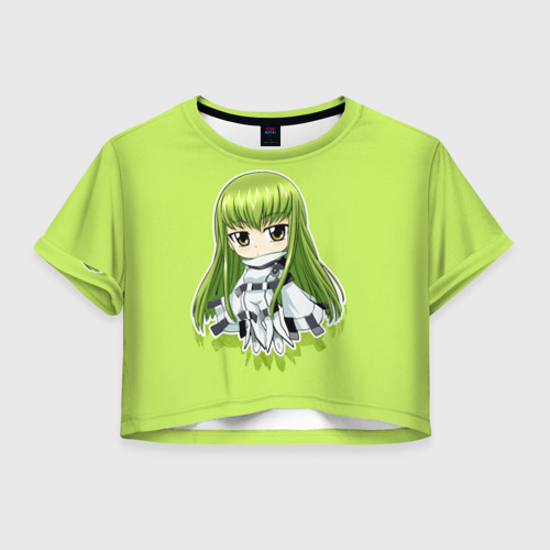 Женская футболка Crop-top 3D Code Geass - С.С., цвет 3D печать