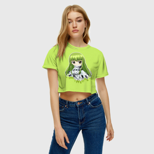 Женская футболка Crop-top 3D Code Geass - С.С., цвет 3D печать - фото 3