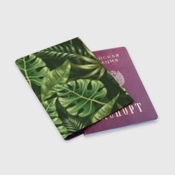 Обложка для паспорта матовая кожа Доисторический лес - фото 2