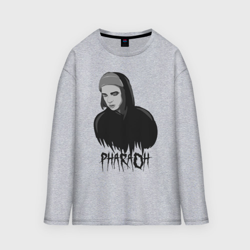 Мужской лонгслив oversize хлопок Pharaoh Фараон, цвет меланж