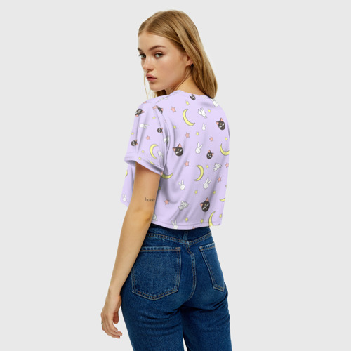 Женская футболка Crop-top 3D Сейлор Мур, цвет 3D печать - фото 5