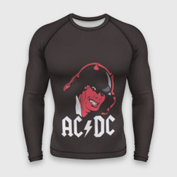 Мужской рашгард 3D Чёрт AC/DC