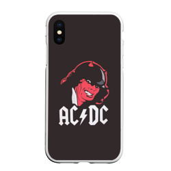 Чехол для iPhone XS Max матовый Чёрт AC/DC