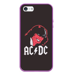 Чехол для iPhone 5/5S матовый Чёрт AC/DC