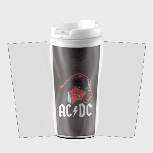 Термокружка-непроливайка Чёрт AC/DC, цвет белый - фото 2