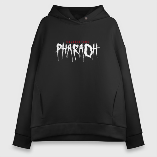 Женское худи Oversize хлопок Pharaoh Coldsiemens, цвет черный