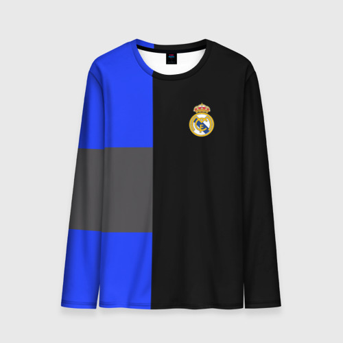 Мужской лонгслив 3D Real Madrid 2018 Black Version, цвет 3D печать