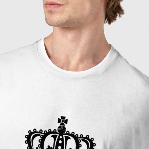 Мужская футболка хлопок Keep calm and listen AC/DC, цвет белый - фото 6