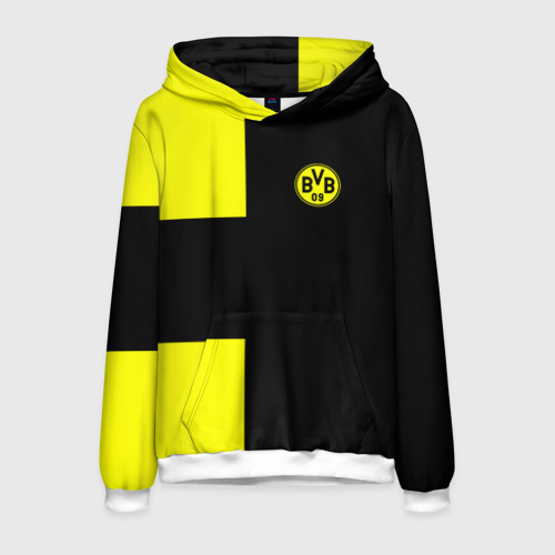 Мужская толстовка 3D FC Borussia Dortmund Black, цвет белый