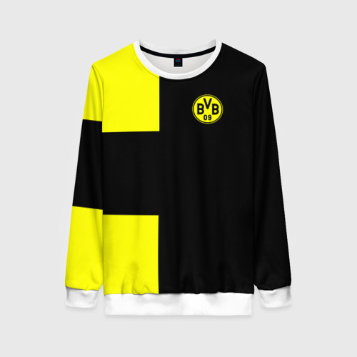 Женский свитшот 3D FC Borussia Dortmund Black, цвет 3D печать