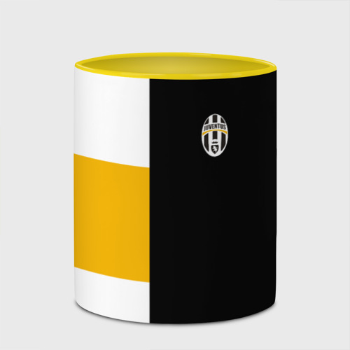 Кружка с полной запечаткой Juventus 2018 Black Version, цвет белый + желтый - фото 4