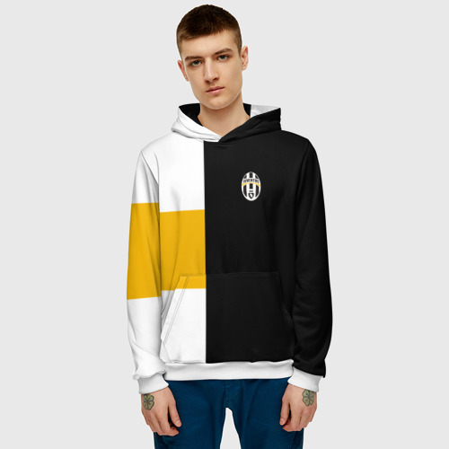 Мужская толстовка 3D Juventus 2018 Black Version, цвет белый - фото 3