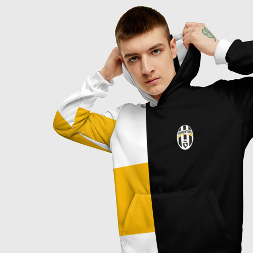 Мужская толстовка 3D Juventus 2018 Black Version, цвет белый - фото 5