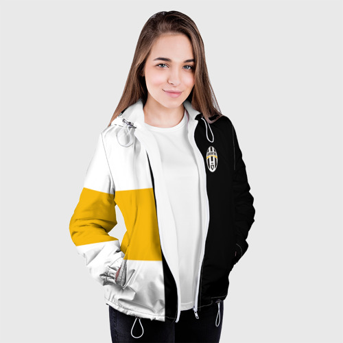 Женская куртка 3D Juventus 2018 Black Version, цвет белый - фото 4