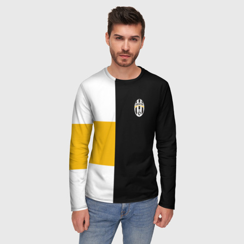 Мужской лонгслив 3D Juventus 2018 Black Version, цвет 3D печать - фото 3